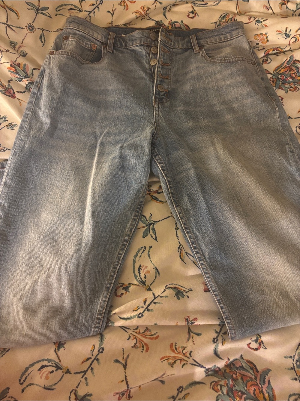 Aeropostale Light Blue Boyfriend Jeans with Button Fly